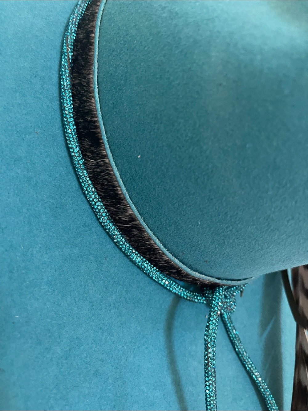 Rodeo King Beaver 7XXXXXXX  Cowboy Hat with Custom CowhideBand with feather. - Picture 5 of 10
